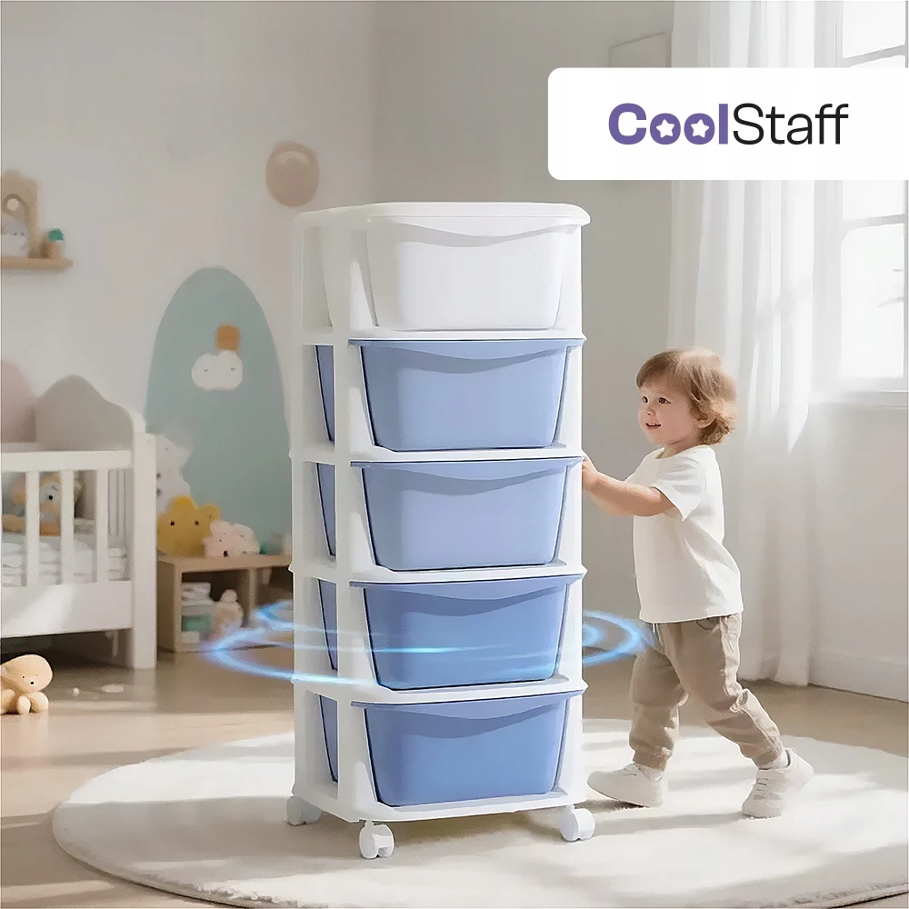 Coolstaff Organizer Plastikowy Duży Lentyna Pojemnik Na Žaislai i Priedai 5 Szuflad