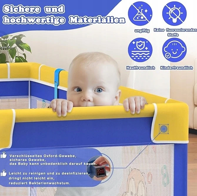 Costway KOJEC vaikams dziecięcy Žaidimų aikštelė su wejściem składany su siatką 200x180