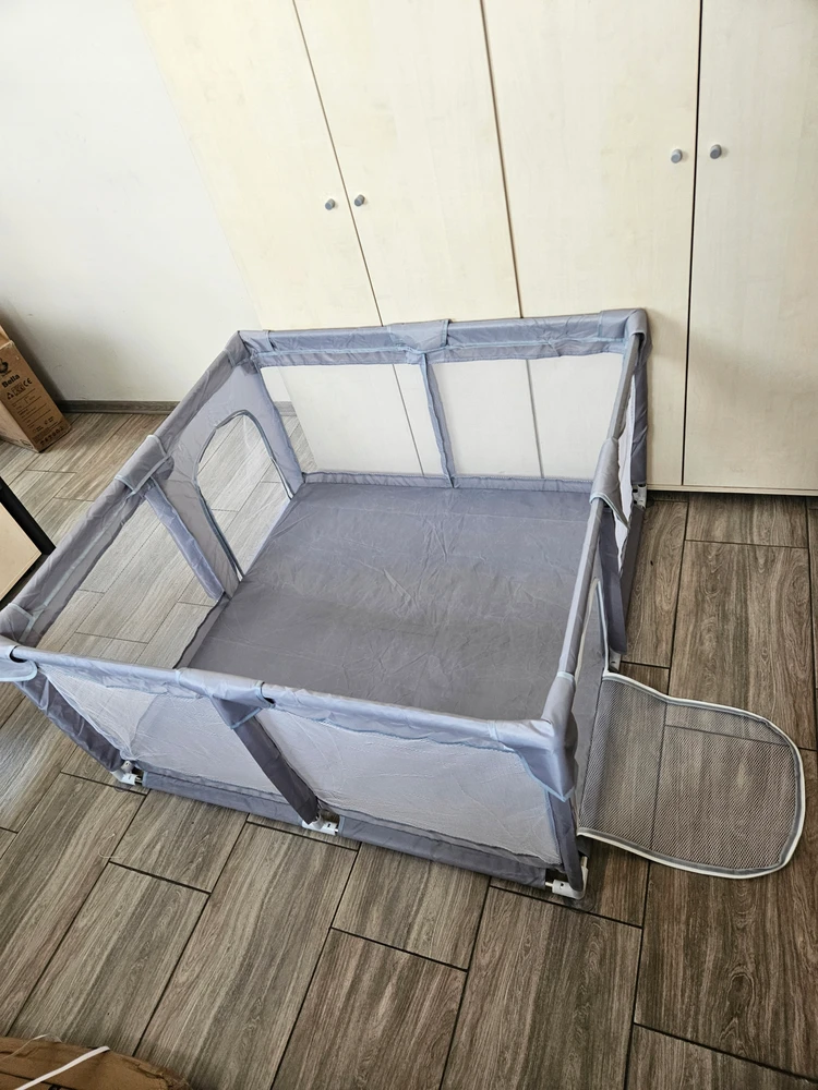 Costway Kojec vaikams, plac zabaw 120x120 cm, bezpieczny, materiał OXFORD