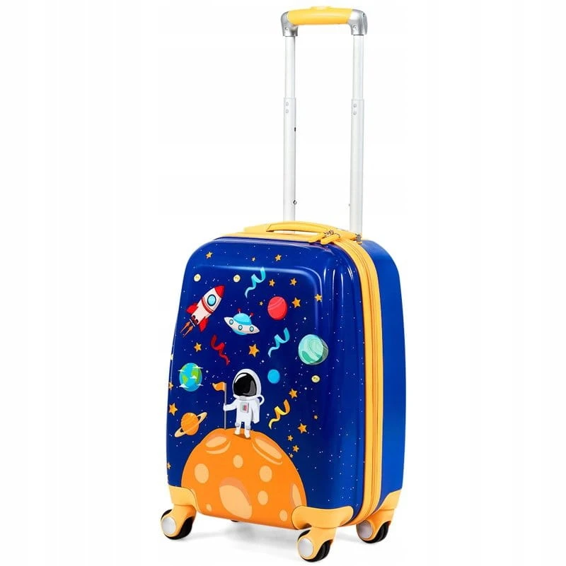 Kelioninis Costway vaikiškas lagaminas 30 l mėlyna, oranžinė