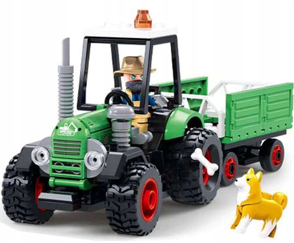 Country Farm 707 traktorius su priekaba el Klocki Sluban M38-B1392