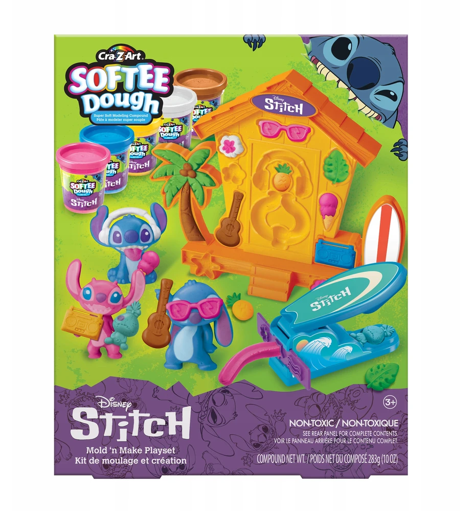 Disneycrazart Cra-Z-Art - Disney Stitch minkštos tešlos figūrėlių gaminimo aparatas (CRDOUGH50D)