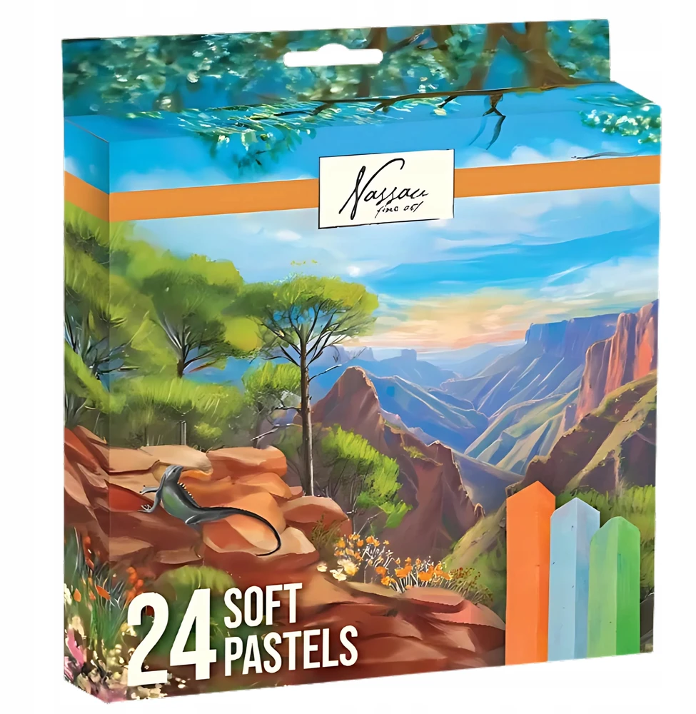 Craft Sensations 24 minkštų pastelinių kreidelių rinkinys – meno kūrybai