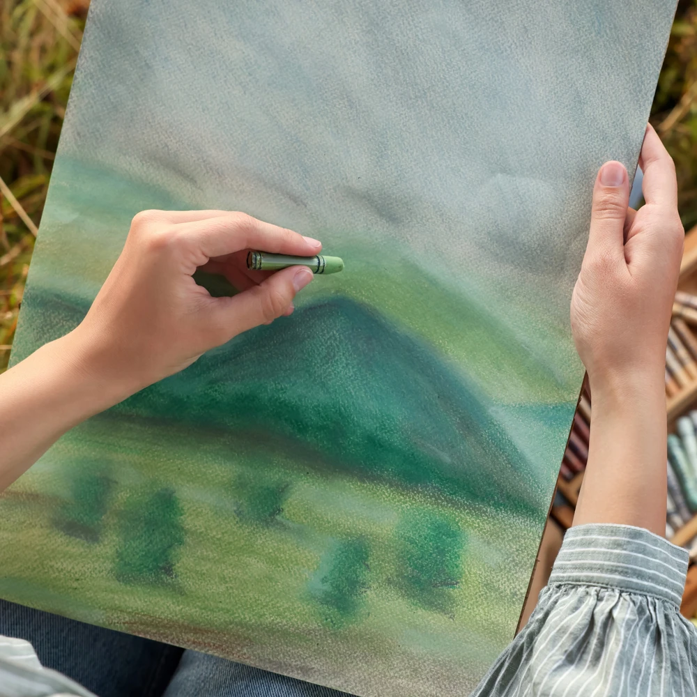 Craft Sensations 24 minkštų pastelinių kreidelių rinkinys – meno kūrybai