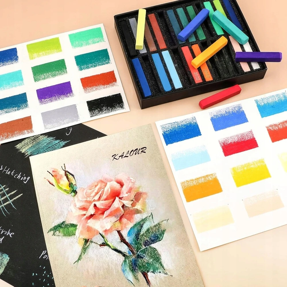Craft Sensations 24 minkštų pastelinių kreidelių rinkinys – meno kūrybai