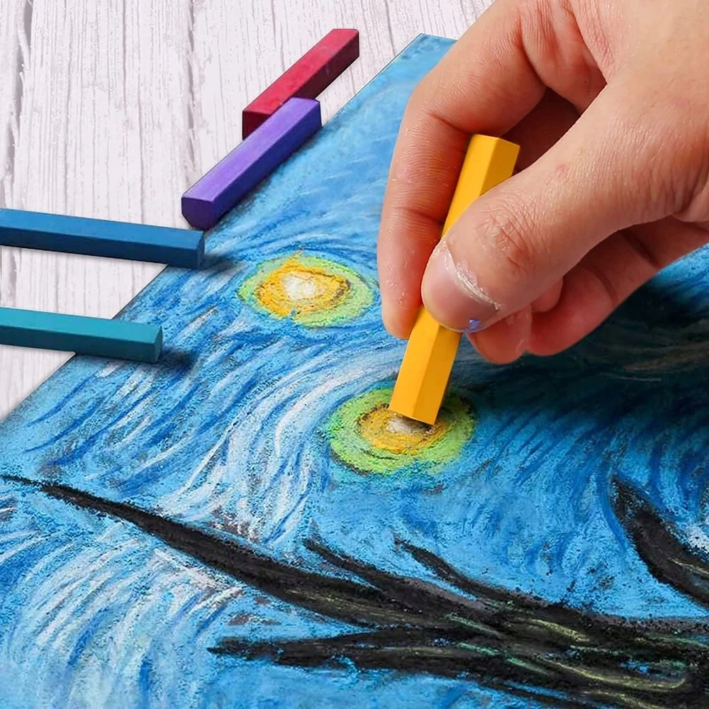 Craft Sensations 24 minkštų pastelinių kreidelių rinkinys – meno kūrybai