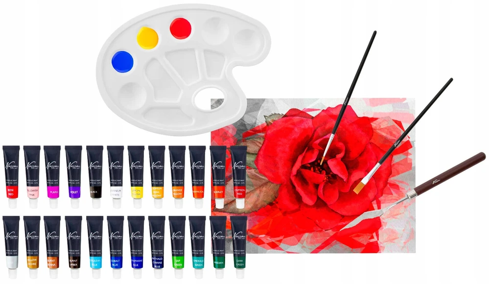 Craft Sensations Akrilinių dažų rinkinys Nassau Classic, 12ml, 24 vnt