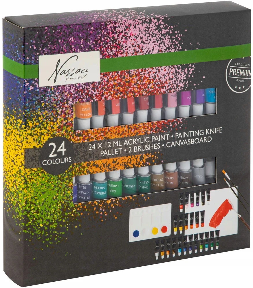 Craft Sensations Akrilinių dažų rinkinys Nassau Classic, 12ml, 24 vnt