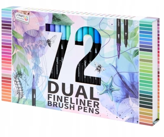 Craft Sensations Craft Sensation – smulkintuvai / šepečių rašikliai, 72 vnt (CR9019/A)