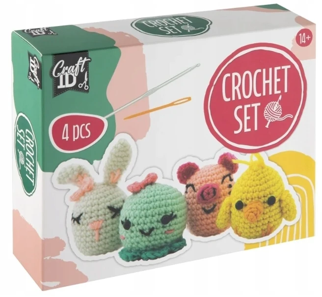 Craft Sensations Craft ID - Nėrimo rinkinys su gyvūnais - 4 vnt. (CR1721/GE)