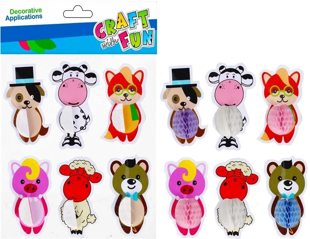Craft With Fun Dekoratyviniai lipnūs gyvūnėliai "harmonika"