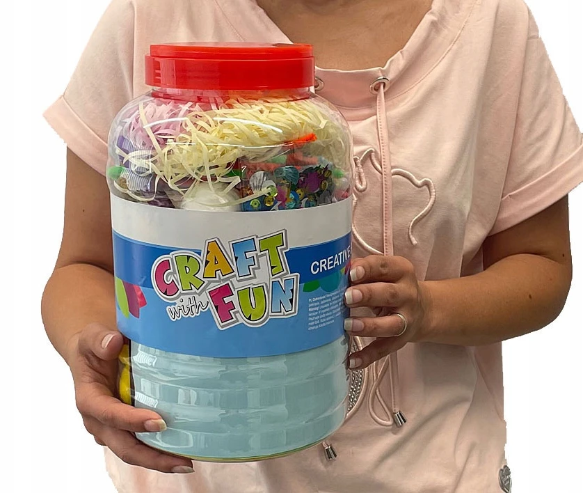 Craft With Fun Didelis kūrybinis dailės rinkinys vaikams su daugybe priedų