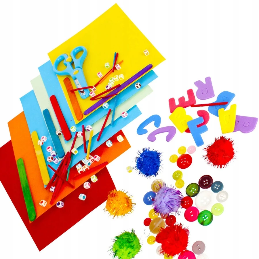 Craft With Fun KŪRYBINIS PLASTIKINIS RINKINYS APYRANKĖMS 2000 vnt