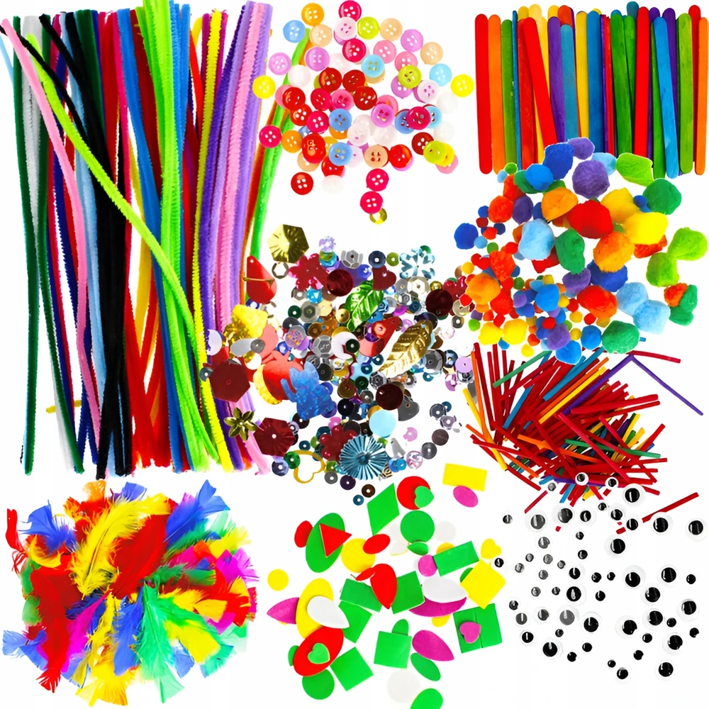 Craft With Fun XXL meno rinkinys, meniški karoliukai vaikams, kūrybingas