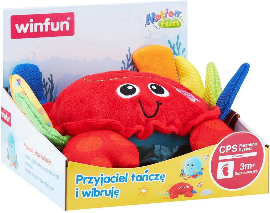 CRAWLING CRAWL Smily Play Interactive Vibrates Sounds Raudona 3m+