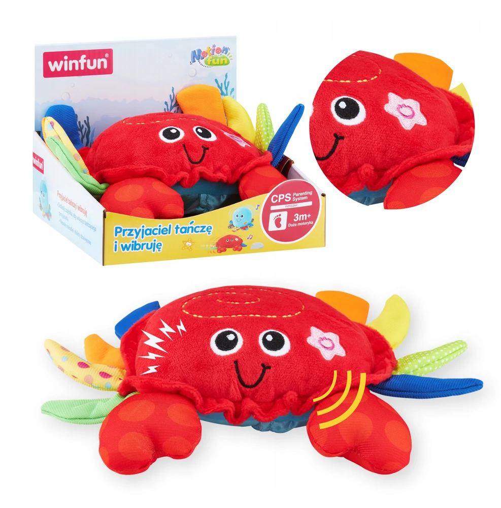 CRAWLING CRAWL Smily Play Interactive Vibrates Sounds Raudona 3m+