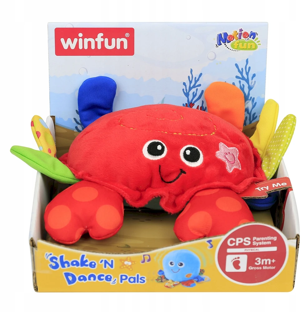 CRAWLING CRAWL Smily Play Interactive Vibrates Sounds Raudona 3m+
