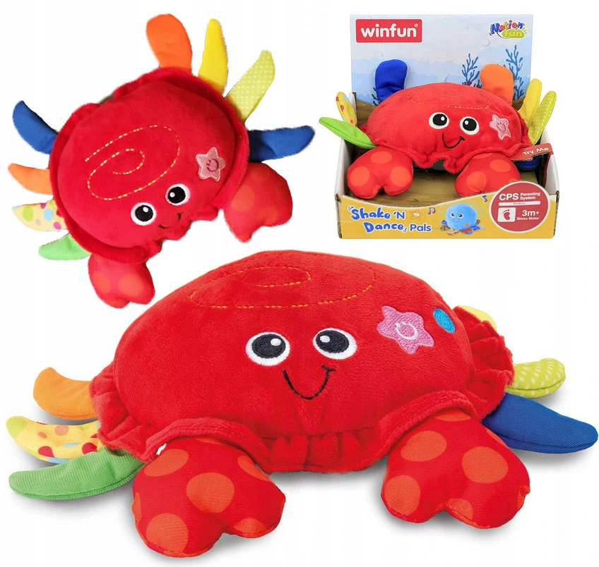 CRAWLING CRAWL Smily Play Interactive Vibrates Sounds Raudona 3m+