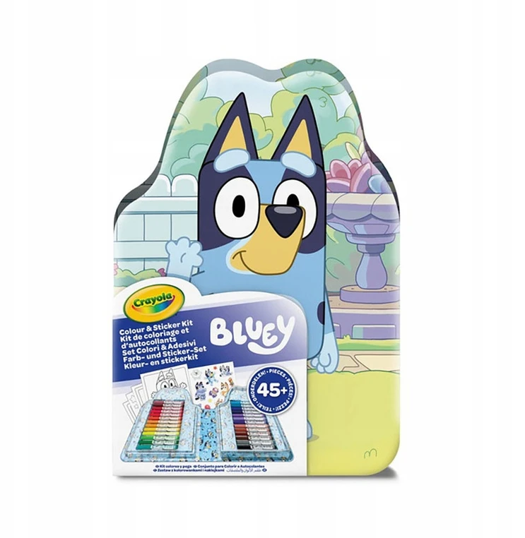 Crayola, Inc. Crayola Bluey Rinkinys artystyczny kolorowanki vaikams, naklejki i flamastry 47el.