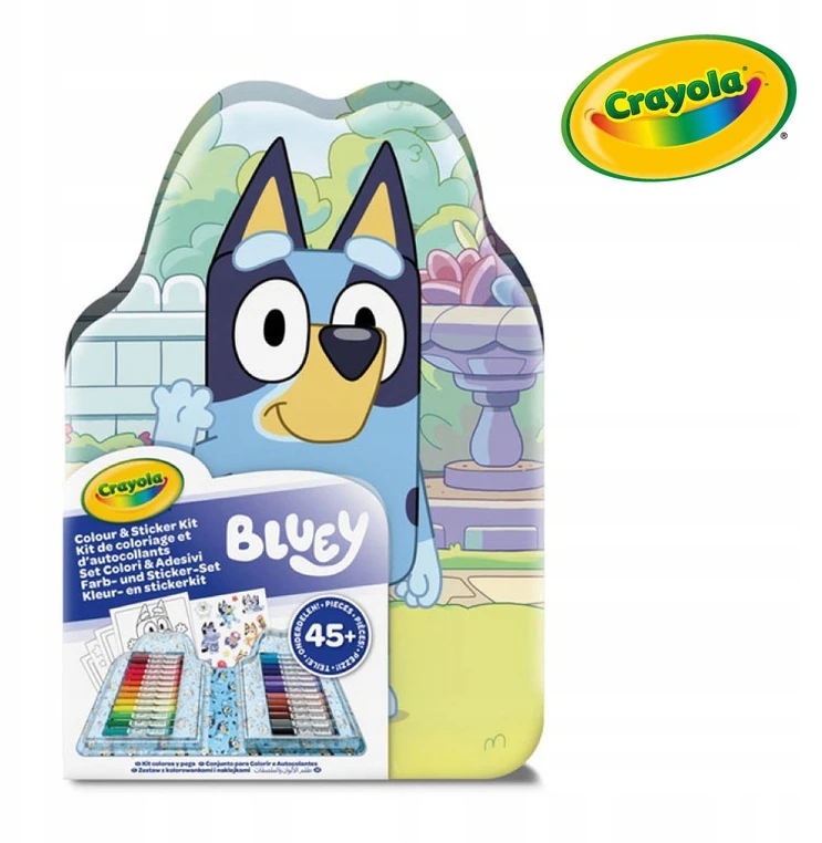 Crayola, Inc. Crayola Bluey Rinkinys artystyczny kolorowanki vaikams, naklejki i flamastry 47el.