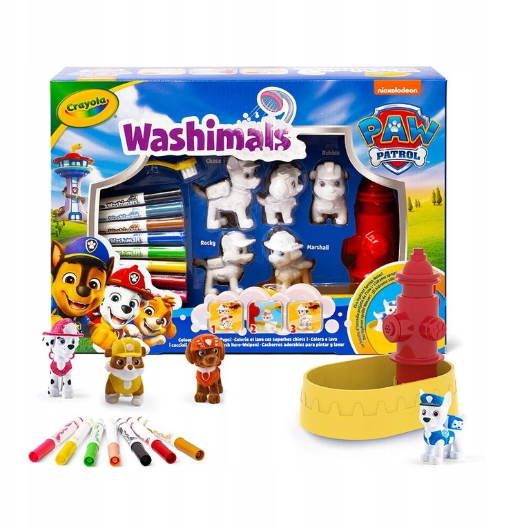 Crayola, Inc. Crayola Figūros dažymui ir plovimui, gyvūnų rinkinys, 5 vnt. 8 žymekliai