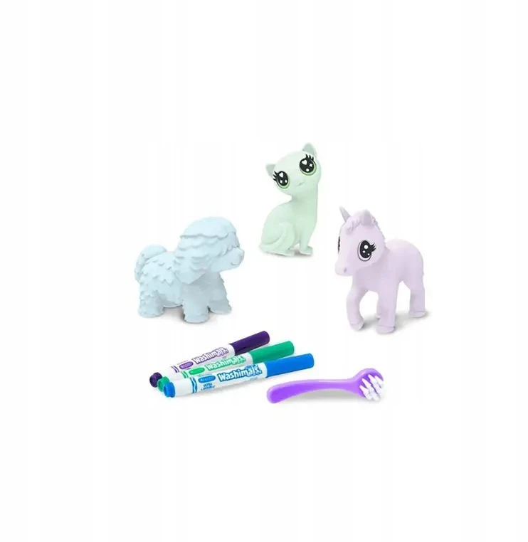 Crayola, Inc. Crayola Figūros dažymui ir plovimui, gyvūnų rinkinys, 3 vnt. 3 žymekliai