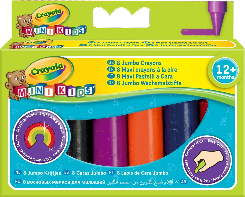 Crayola, Inc. CRAYOLA MINIKIDS Didelės kreidelės, 8 vnt.
