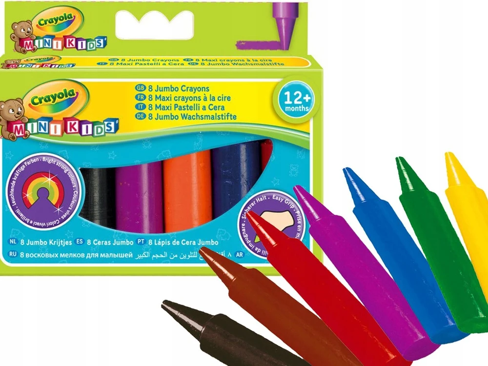 Crayola, Inc. CRAYOLA MINIKIDS Didelės kreidelės, 8 vnt.