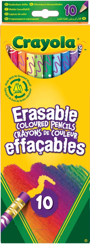Crayola, Inc. Crayola pieštukai su trintukais, 10 vnt.