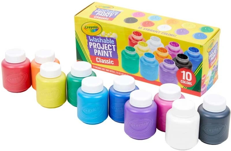 Crayola, Inc. CRAYOLA Plaunami dažai vaikams 10 spalvų Kokybiški dažai vaikams