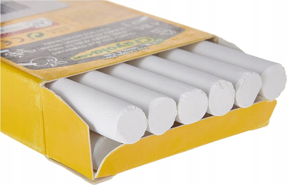Pro Eximp Crayola, Inc. CRAYOLA SCHOOL CHALK balta 12 vnt piešimui ir rašymui, netoksiška