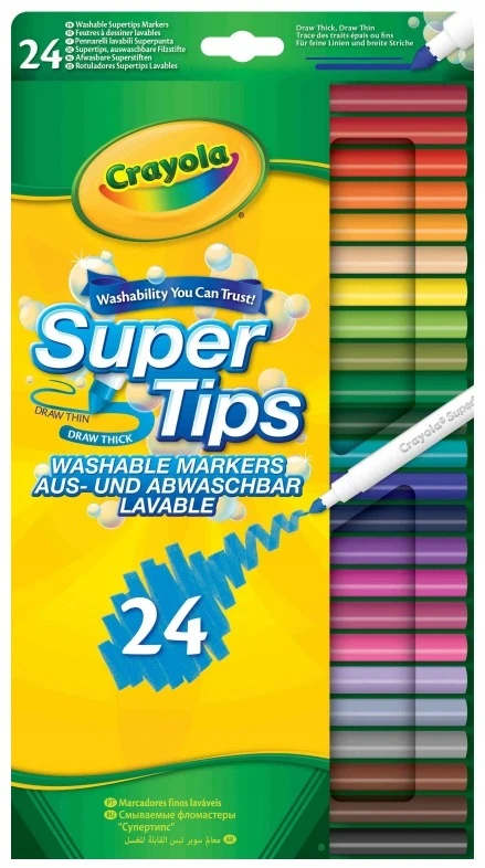 Crayola, Inc. Dvipusiai nuplaunami markeriai-flomasteriai Crayola, 24 vnt.