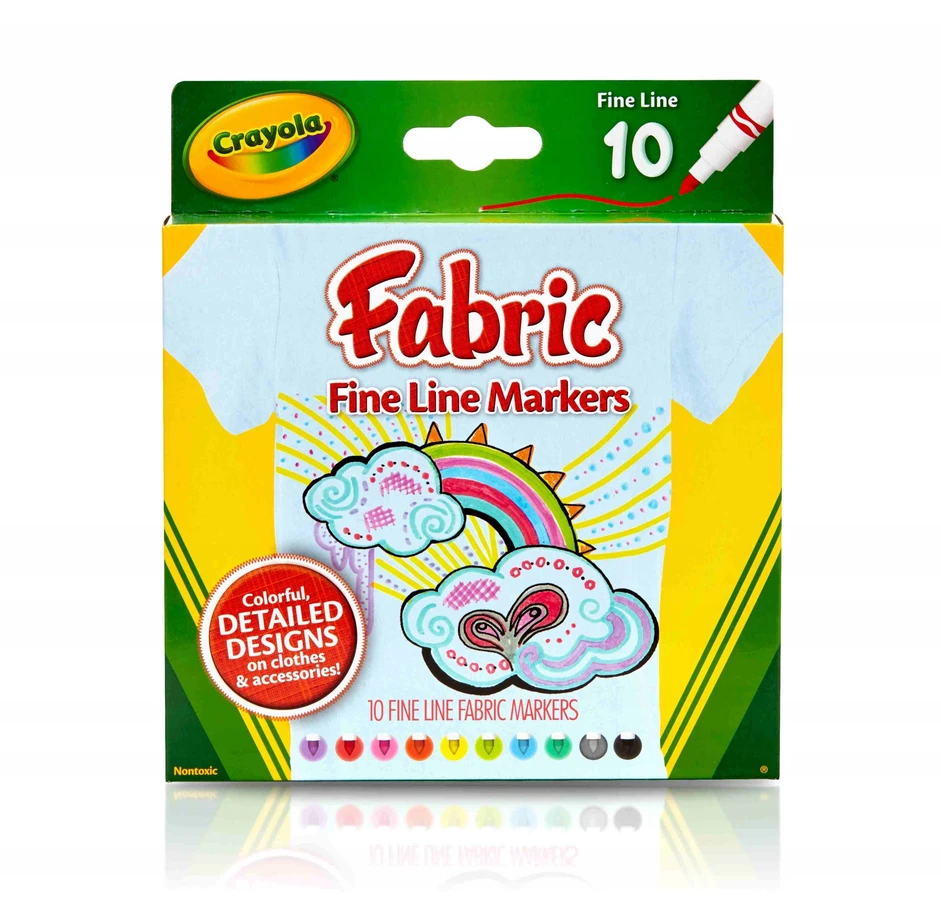 Crayola, Inc. Flomasteriai audiniams, 10 vnt.