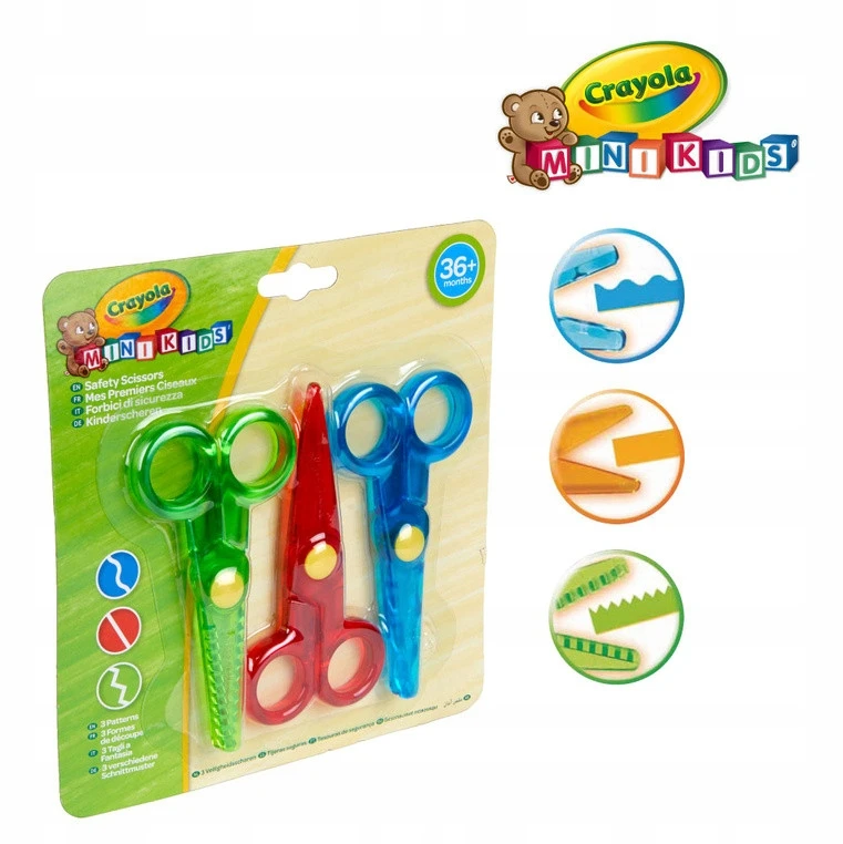 CRAYOLA MINIKIDS Mini žirklutės, 3 vnt.