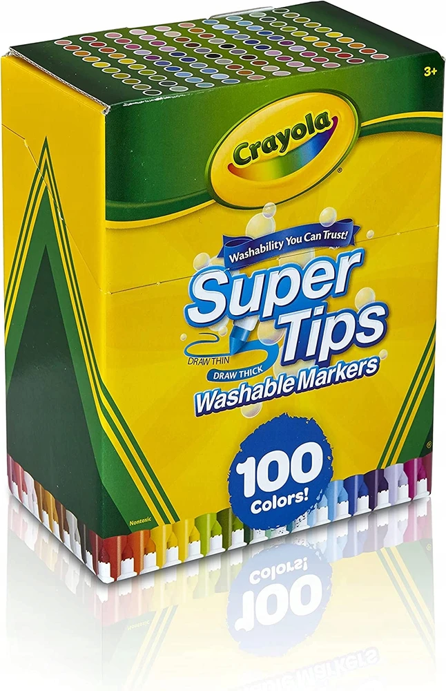 Crayola, Inc. PLAUNAMI ŽYMĖKLAI CRAYOLA SUPERTIPS MARKERS 100 Vnt