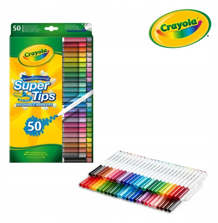 Crayola, Inc. Crayola Super Tips Flamastry mazaki vaikams zmywalne 50szt.