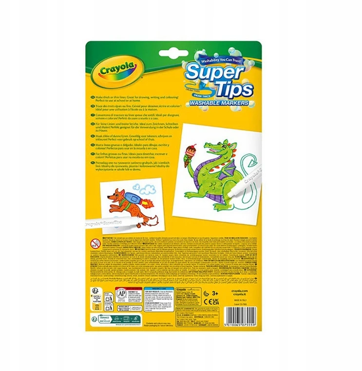Crayola, Inc. Crayola Super Tips Flamastry mazaki vaikams zmywalne 50szt.