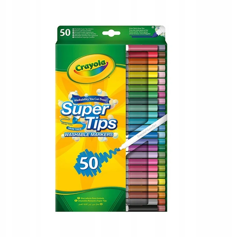 Crayola, Inc. Crayola Super Tips Flamastry mazaki vaikams zmywalne 50szt.