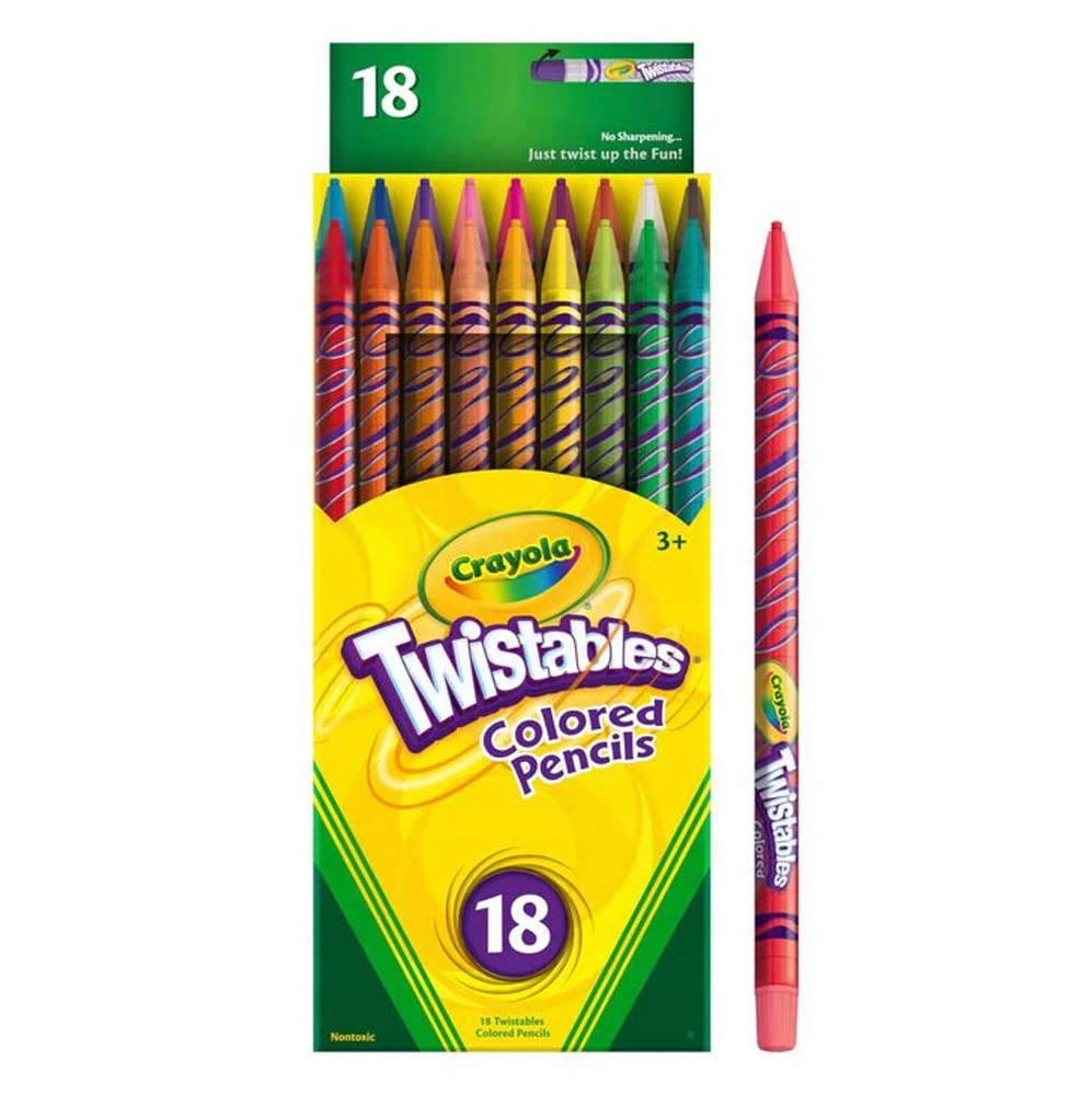 Crayola, Inc. Twistables Crayola Bespalviai Pieštukai Vaikams, 18 Spalvų