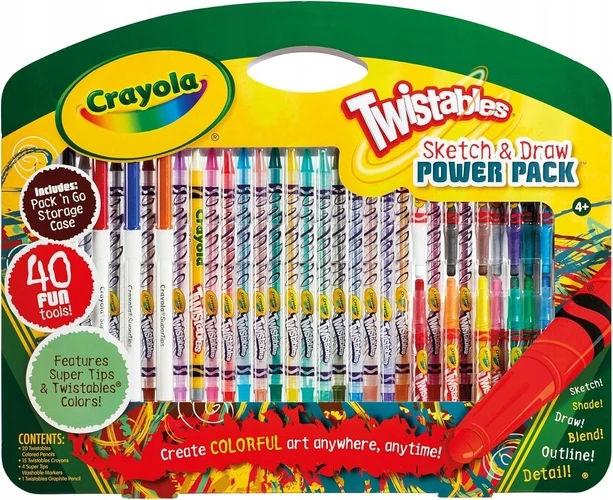 Crayola, Inc. VAIKŲ DIENOS KREIDĖLIAI SUKIAMI KREDĖLIŲ RINKINYS 40 ELEMENTŲ.