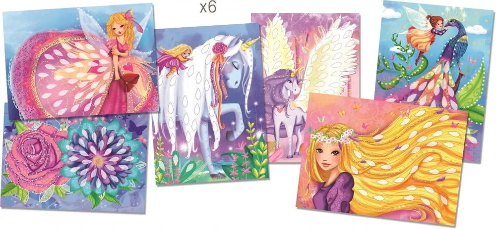 Crea Lign' Glitter Fairies kūrybinis rinkinys mergaitėms +5