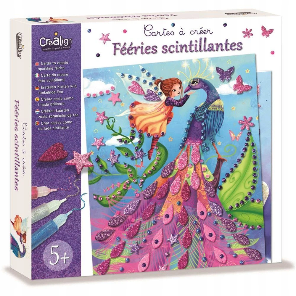 Crea Lign' Glitter Fairies kūrybinis rinkinys mergaitėms +5