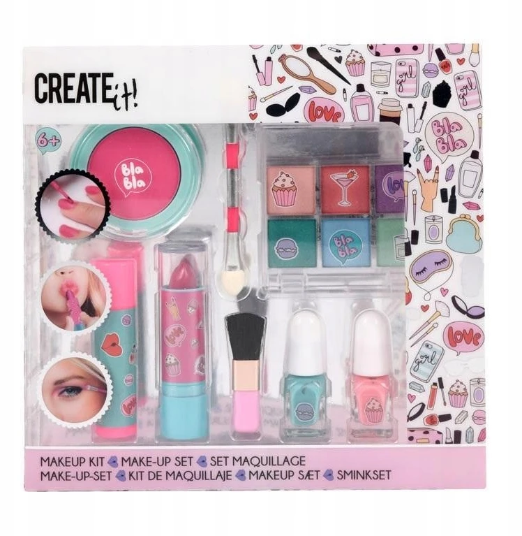 Create It! MAKIAŽO RINKINYS ROŽINĖ, TURKIS SUKURK!, CANENCO