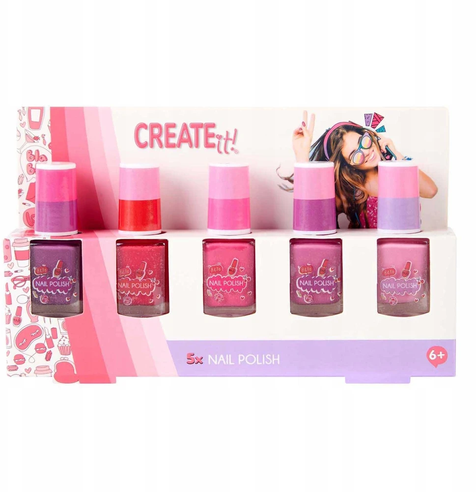Create It! Nagų lakas rinkinys 5 vnt.