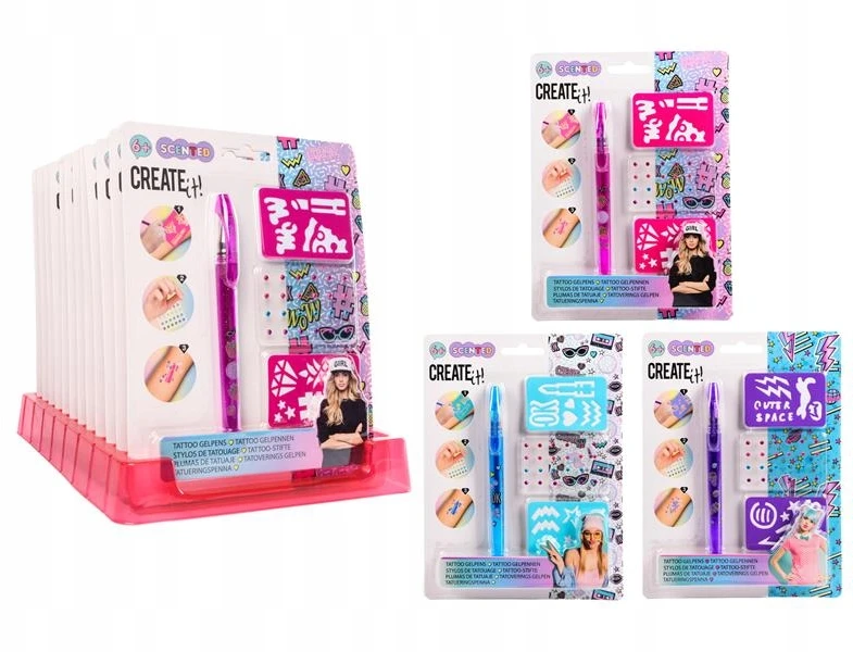 Create It SUKURKITE JĄ! tatuiruočių tušinukų rinkinys 84209 /1