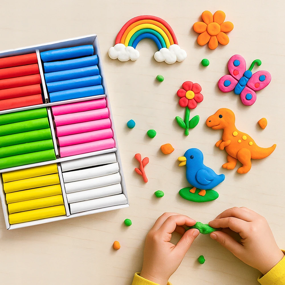 Creative Deco plastilinas vaikams, 12 spalvų, 800g – n džiūstanti, saugi ir netoksiška modeliavimo masė