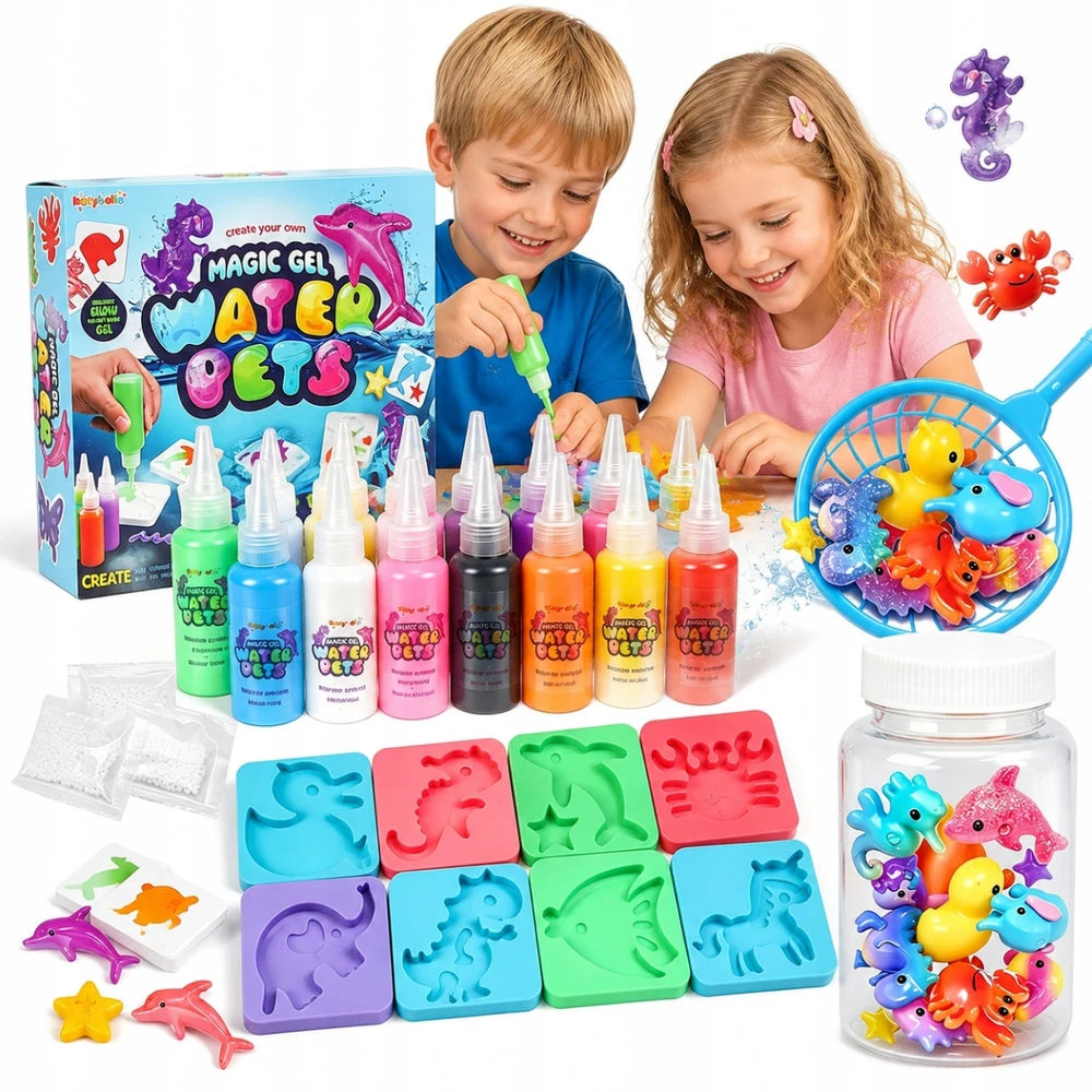 Creative DIY Magic Vanduo Gel Set x10 STEM MAGIC WATER ELF + formelės.