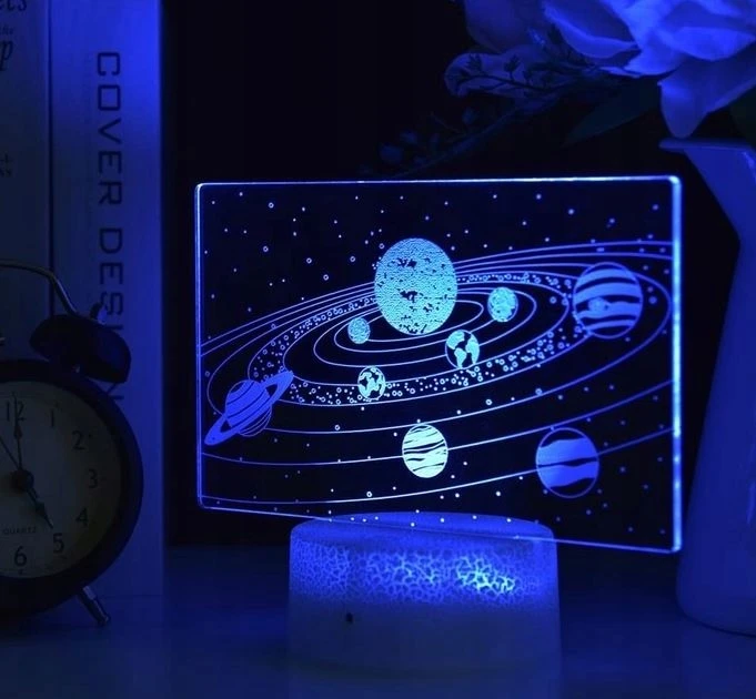 Creative Lampka Dziecięca Bajkowa Kosmos Galaktyka Prezent Nocna Kolorowa LED