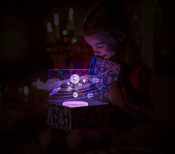 Creative Lampka Dziecięca Bajkowa Kosmos Galaktyka Prezent Nocna Kolorowa LED