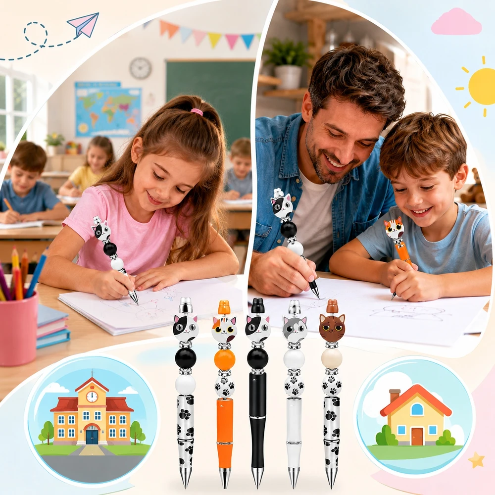 Allvo Creative Pen Gaming Kit Kitty Beads Pen Factory